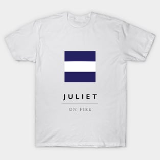 Juliet: ICS Flag Semaphore T-Shirt